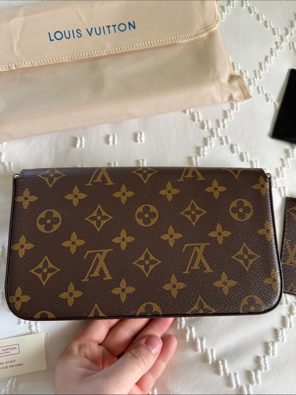 Louis Vuitton Brown Monogram Chain Wallet with Gold Hardware - Picture 7 of 10